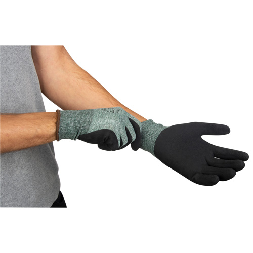 Gants &eacute;cologiques enduits &agrave; prise cr&ecirc;p&eacute;e, 8, R&ecirc;vetement Mousse de latex, Calibre 15, Enveloppe en Nylon/rPET NTL Industrial