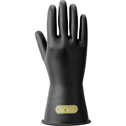 Electrical Insulating Gloves, ASTM Class 00, Size 10.5, 11" L NTL Industrial