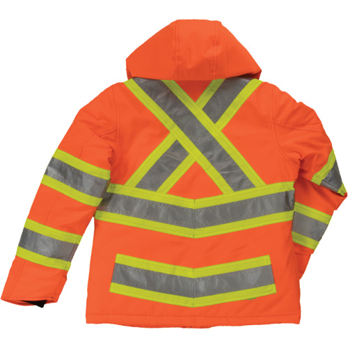 Womens Insulated Flex Safety Jacket, Polyester, High Visibility Orange, X-Large NTL Industrial