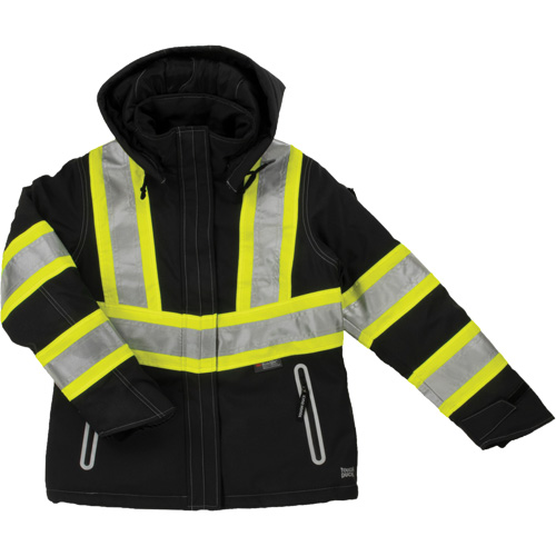 Womens Insulated Flex Safety Jacket, Polyester, Black, Small NTL Industrial