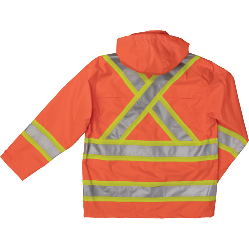 Manteau de s&eacute;curit&eacute; imperm&eacute;able en tissu ind&eacute;chirable Ripstop, Polyester, 2T-Grand, Orange haute visibilit&eacute; NTL Industrial