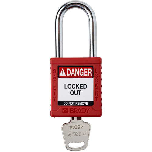 Velocity Lockout Padlock, Red, Keyed Different, Nylon, 1-1/2" Width NTL Industrial