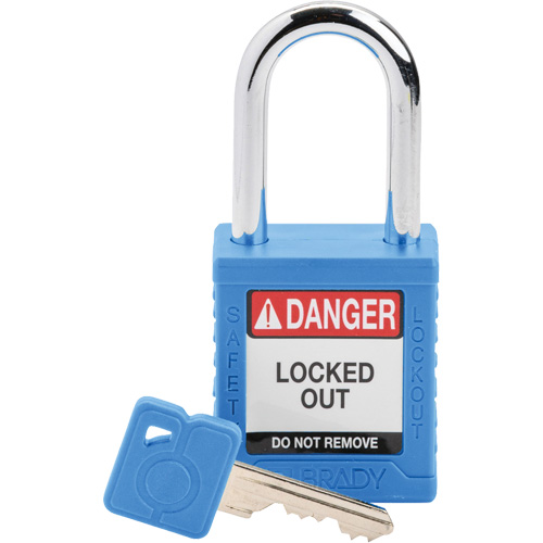 Velocity Lockout Padlock, Blue, Keyed Different, Nylon, 1-1/2" Width NTL Industrial