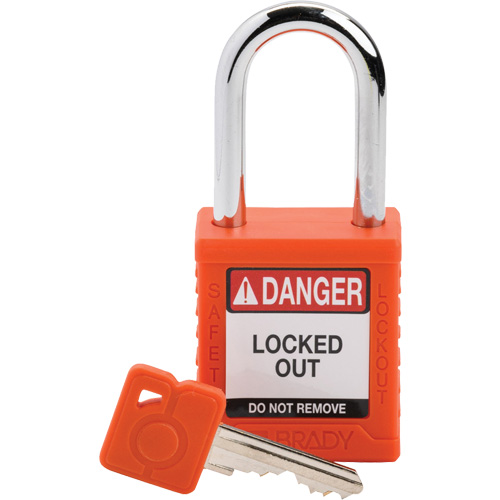 Velocity Lockout Padlock, Orange, Keyed Different, Nylon, 1-1/2" Width NTL Industrial