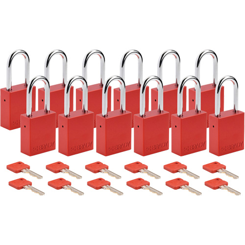 Cadenas de s&eacute;curit&eacute;, Cadenas de s&eacute;curit&eacute;, Cl&eacute;s diff&eacute;rentes, Aluminium, Largeur de 1-1/2" NTL Industrial