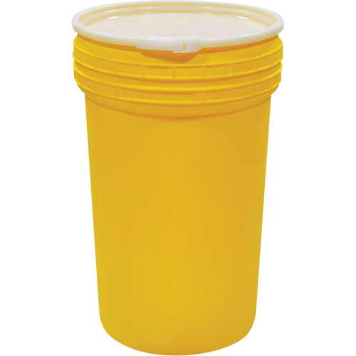 Plastic Lab Pack Nestable Drum with Lever-Lock, 55 US gal., Mobile NTL Industrial