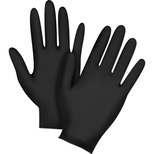 Emballages de gants jetables pour machine distributrice, Petit, Nitrile, 5 mils, Sans poudre, Noir, Classe 2 NTL Industrial