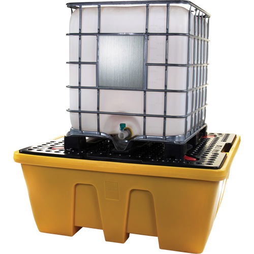 IBC Spill Pallet, 333 US gal. Spill Capacity, 66" x 66" x 27.5" NTL Industrial