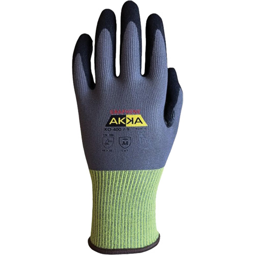 KO-400 Intermediate Cu-Resistant Gloves, Size 6, 15 Gauge, Nitrile Coated, Nylon/HPPE/Spandex/Graphene Shell, ASTM ANSI Level A4/EN 388 Level D NTL Industrial