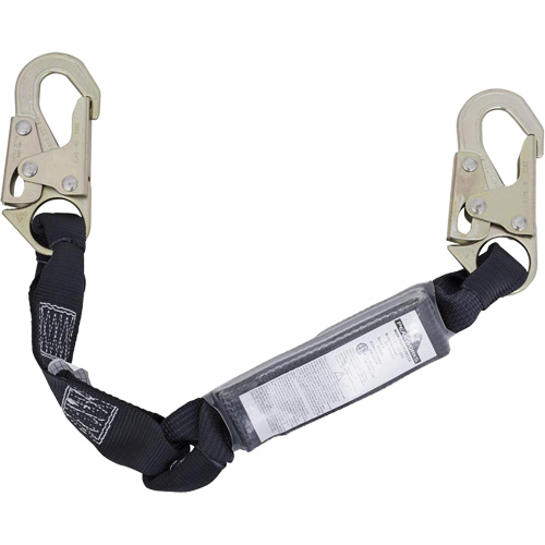 SA-5200-2.5 Shock Absorbing Lanyard, 2.5', Snap Hook Center, Snap Hook Leg Ends, Polyester NTL Industrial