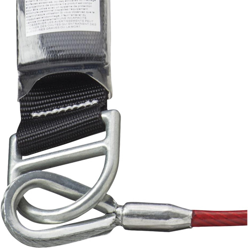 SA-5500-4 Shock Absorbing Lanyard, 4', Snap Hook Center, Snap Hook Leg Ends, Galvanized Steel NTL Industrial