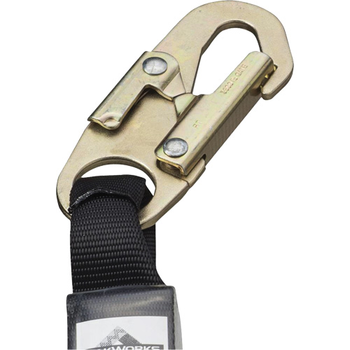 SA-5500-6 Shock Absorbing Lanyard, 6', Snap Hook Center, Snap Hook Leg Ends, Galvanized Steel NTL Industrial