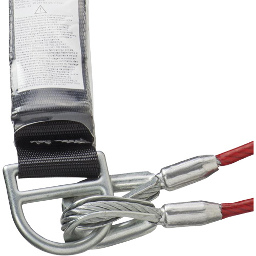 SA-55522-4 PVC-Coated Shock Absorbing Lanyard, 4', Form Hook Center, Snap Hook Leg Ends, Galvanized Steel NTL Industrial