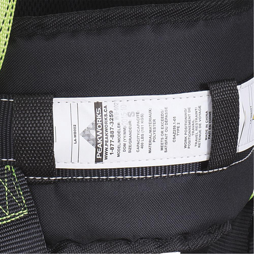 FBH10000E1020-S  Harnais de s&eacute;curit&eacute; s&eacute;rie entrepreneur avec ceinture de positionnement, Certifi&eacute;e CSA, Classe AEP, Petit NTL Industrial