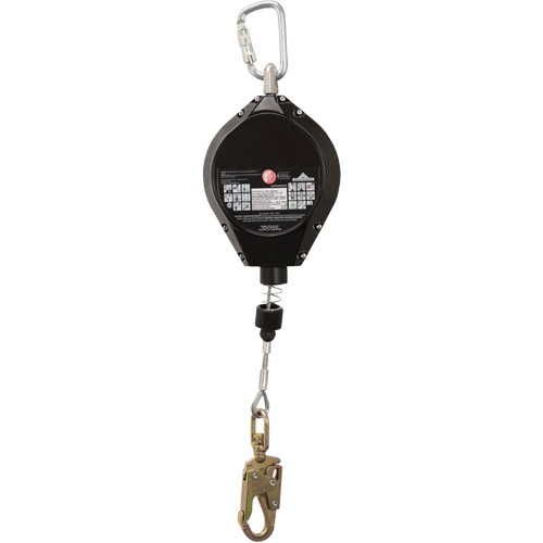 SRL-73302-40LE Cordage de s&eacute;curit&eacute; autor&eacute;tractable, 40', Acier galvanis&eacute;, Pivotant NTL Industrial