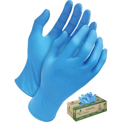 Tri-Polymer Disposable Gloves, Small, Polyethylene, 5-mil, Powder-Free, Blue NTL Industrial