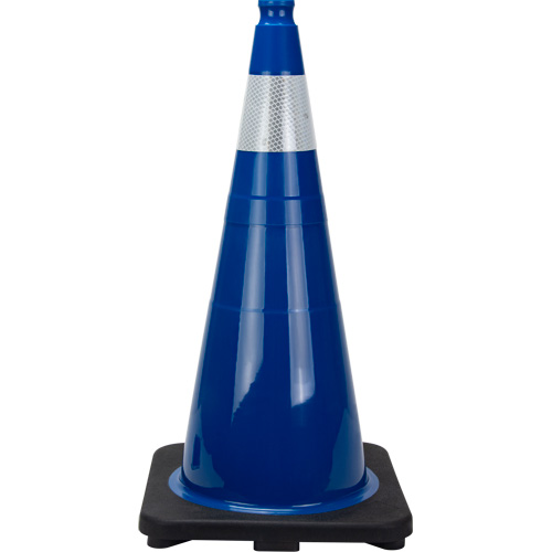 Premium Traffic Cone, 28", Blue, 4" Reflective Collar(s) NTL Industrial