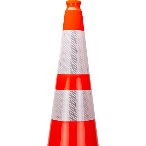 Premium Traffic Cone, 36", Orange, 4" & 6" Reflective Collar(s) NTL Industrial