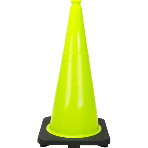 C&ocirc;ne de signalisation de premi&egrave;re qualit&eacute;, 28", Vert lime NTL Industrial