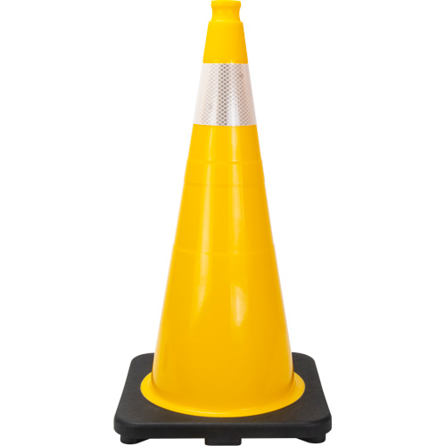 Premium Traffic Cone, 28", Yellow, 4" Reflective Collar(s) NTL Industrial