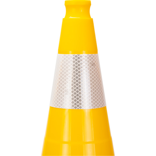 Premium Traffic Cone, 28", Yellow, 4" Reflective Collar(s) NTL Industrial