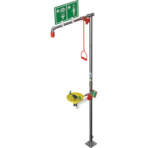 Douche combin&eacute;e avec cuvette ouverte en ABS et entr&eacute;e sup&eacute;rieure, Socle NTL Industrial