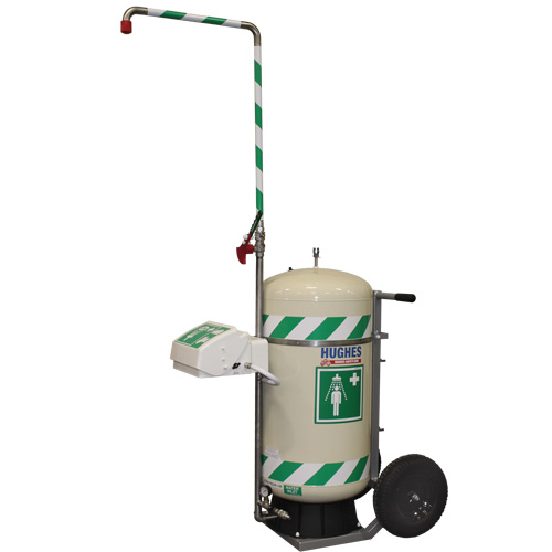 Douche d'urgence mobile et ind&eacute;pendant avec douche oculaire et faciale, Capacit&eacute; 30 gal., Conformit&eacute; Aucune NTL Industrial
