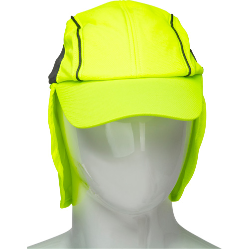 Chapeaux de refroidissement avec voiles pour le cou, Lime haute visibilit&eacute; NTL Industrial