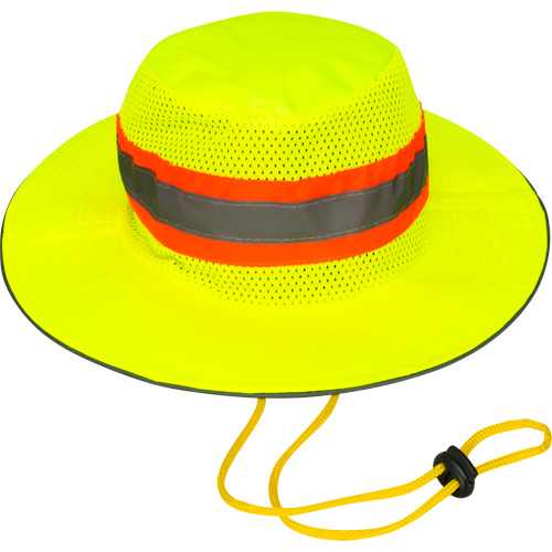 Chapeau de p&ecirc;cheur &agrave; refroidissement par &eacute;vaporation, Lime haute visibilit&eacute; NTL Industrial
