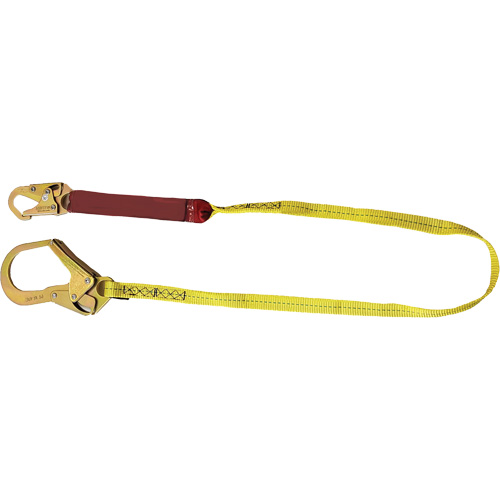 External Energy Absorber Lanyard with 2-1/4" Hook, 6', Snap Hook Center, Snap Hook Leg Ends, Polyester NTL Industrial