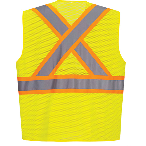 Veste de s&eacute;curit&eacute; &agrave; bandes contrastantes, Jaune lime haute visibilit&eacute;, Petit, Polyester NTL Industrial