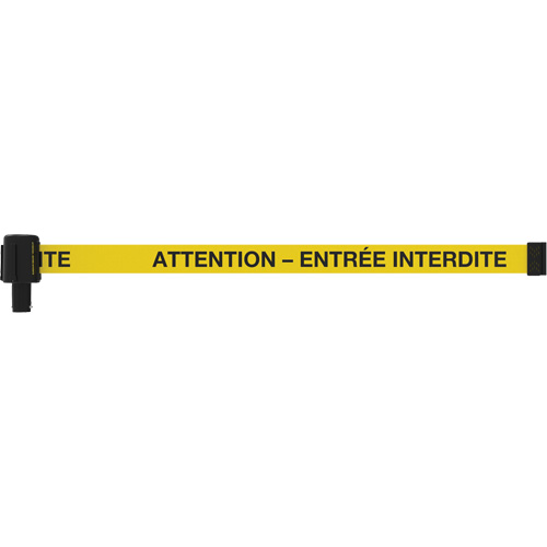 Banni&egrave;re PLUS, Attention - Entr&eacute;e Interdite, 15', Ruban Noir et jaune NTL Industrial