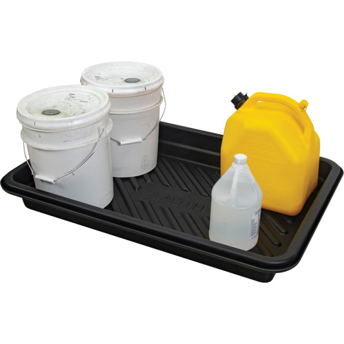 Spill Tray, 24" L x 36" W x 4.5" H, 18 US gal. Spill Capacity NTL Industrial