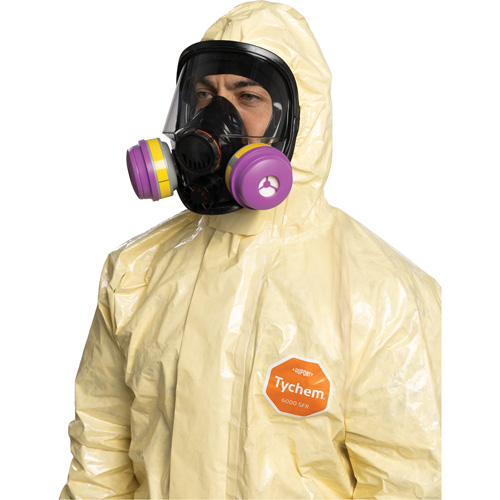 Tychem&reg; 6000 SFR Coverall, Size Small, Khaki NTL Industrial