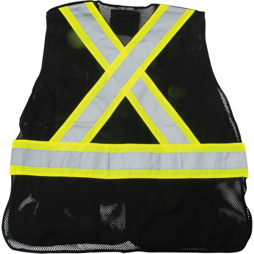 CSA Compliant Surveyor Vest, Black, Medium, Polyester NTL Industrial