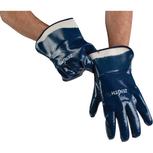 Gants &agrave; poignet de s&eacute;curit&eacute; de poids lourd, 10/T-Grand, R&ecirc;vetement Nitrile, Enveloppe en Coton NTL Industrial