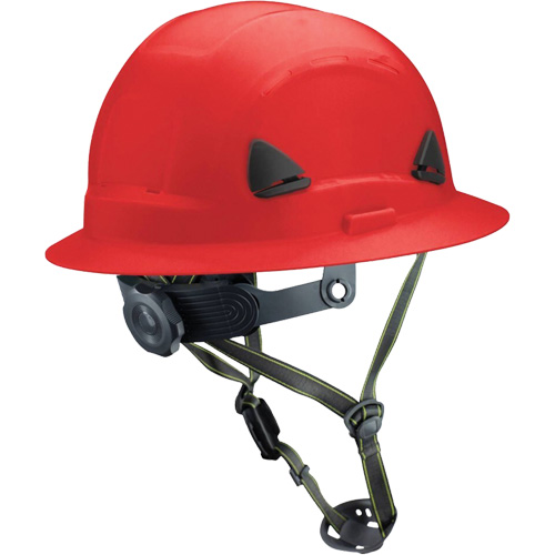 Fibre Metal Climbing Style Helmet with Full Brim, Meets CSA Type 2, Ratchet Suspension, Non-Vented NTL Industrial