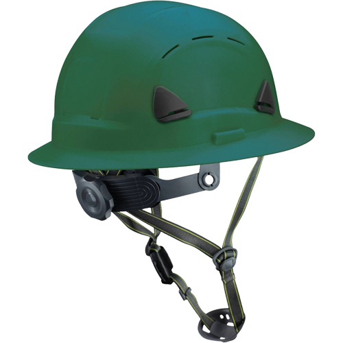 Casque Fibre Metal de style escalade avec bordure compl&egrave;te, R&eacute;pond aux normes CSA type 2, Suspension Rochet, Ventil&eacute; NTL Industrial