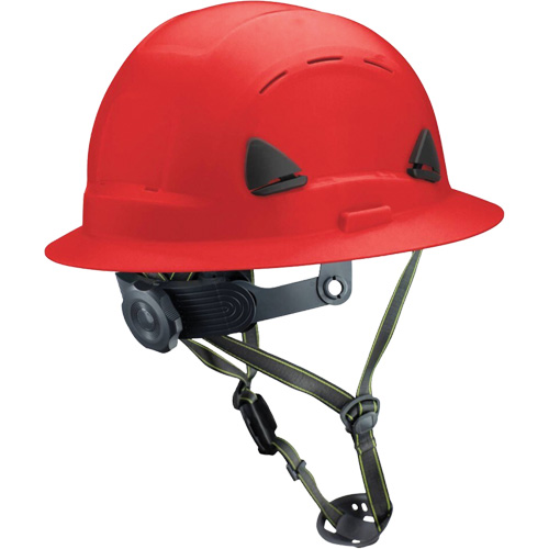 Casque Fibre Metal de style escalade avec bordure compl&egrave;te, R&eacute;pond aux normes CSA type 2, Suspension Rochet, Ventil&eacute; NTL Industrial