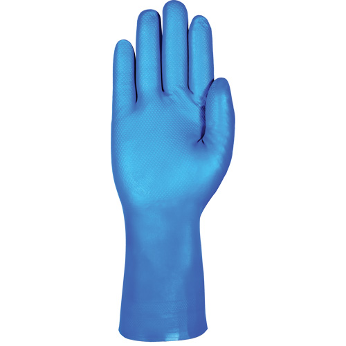 Gants r&eacute;sistants aux produits chimiques bleus pour usage moyen AlphaTec 37-501, Taille 7, 13" lo, Nitrile, 16,5-mil NTL Industrial
