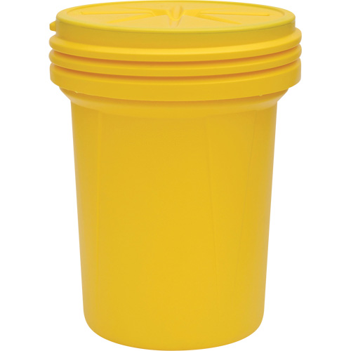 Baril emboîtable de laboratoire en plastique avec couvercle vissable, 30 gal. US, Mobile/Stationnaire NTL Industrial