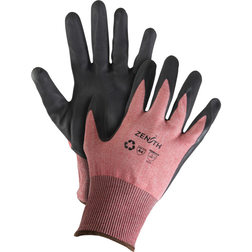 Eco-Friendly Lightweight High-Dexterity Cut-Resistant Gloves, Size 11, 18 Gauge, Foam Nitrile Coated, Stainless Steel/HPPE/RPET Shell, ASTM ANSI Level A4 NTL Industrial