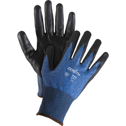 Gants l&eacute;gers et haute dext&eacute;rit&eacute; r&eacute;sistants &agrave; la coupe, Taille 7, Calibre 18, Rev&ecirc;tement Mousse de nitrile, Enveloppe en Acier inoxydable/PEHP/Tungst&egrave;ne, ASTM ANSI niveau A9 NTL Industrial