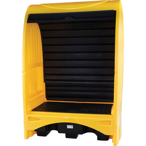 2-Drum Hard Cover Spill Pallet, 43.11" L x 61.61" W x 83.07" H, 1433 lbs. Load Capacity NTL Industrial