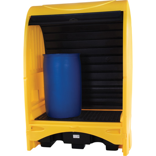 2-Drum Hard Cover Spill Pallet, 43.11" L x 61.61" W x 83.07" H, 1433 lbs. Load Capacity NTL Industrial