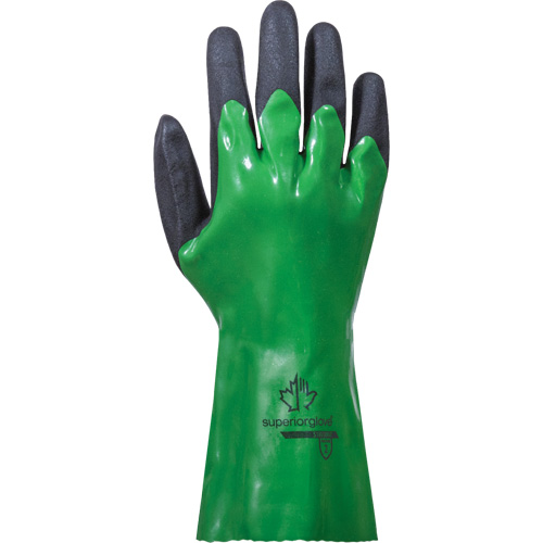 SolvStop Chemical-Resistant Gloves, Size 7, 12" L, PVC NTL Industrial