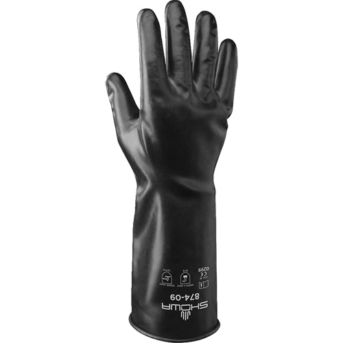 Gants 874 r&eacute;sistants aux produits chimiques, Taille Petit/7, 14" lo, Caoutchouc butyle, 13,78-mil NTL Industrial