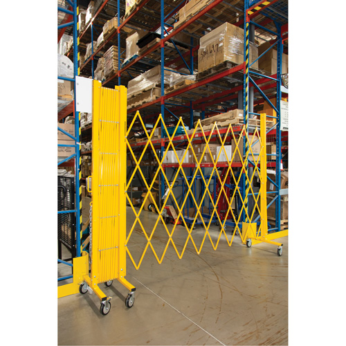 Barri&egrave;re extensible, 84" h x 20' lo, Jaune NTL Industrial