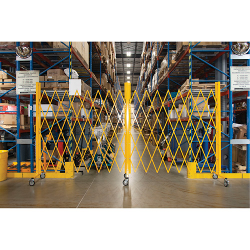 Barri&egrave;re extensible, 84" h x 20' lo, Jaune NTL Industrial