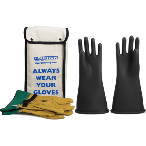 Ensemble de gants en caoutchouc pour l'&eacute;lectricit&eacute; de classe 2, 9, 14" lo, 37 cal/cm², NFPA 70E NTL Industrial